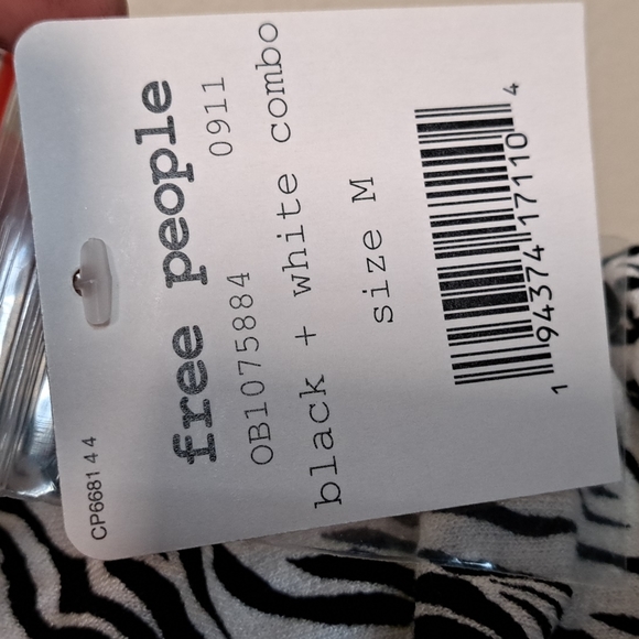 Free People Coco Animal Print Tank Top in Black/White - Picture 7 of 11